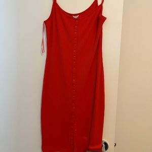 Guess red midi dress size xl